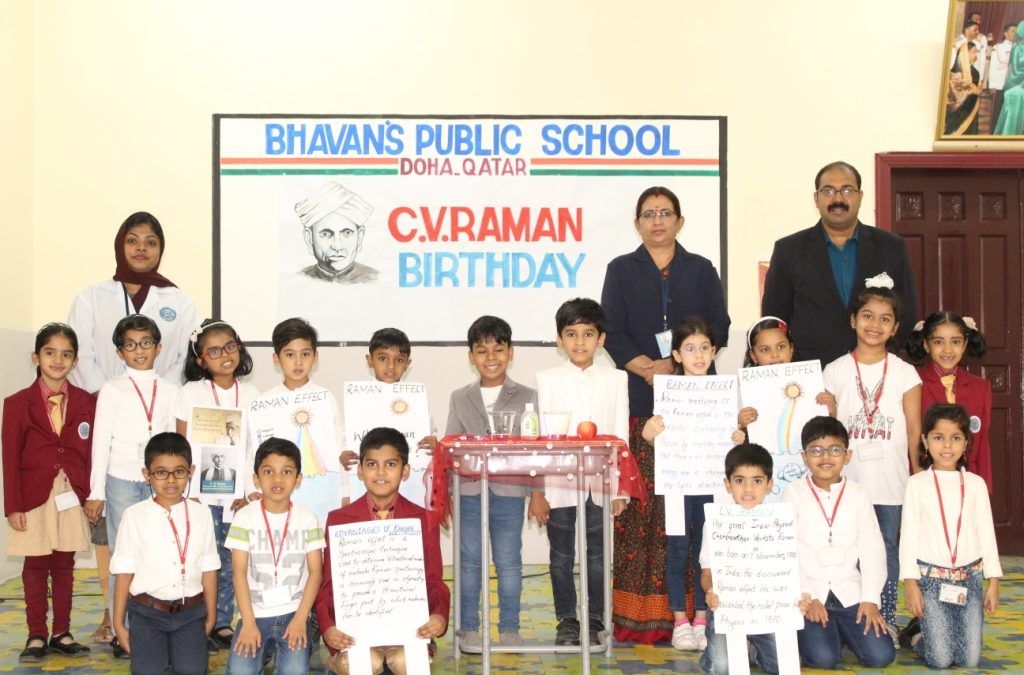 Bhavan’s Public School celebrated C.V Raman’s Birthday